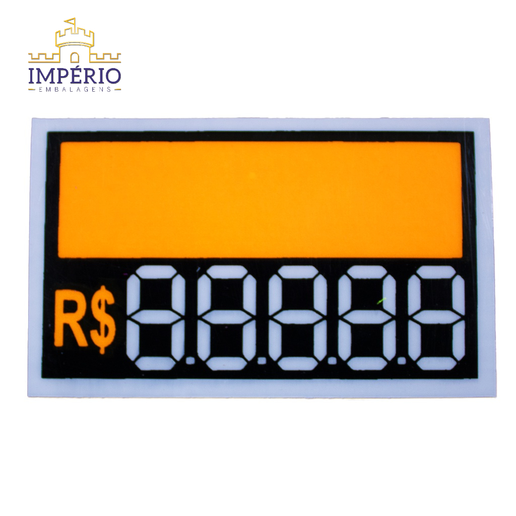Etiqueta De Preço Reutilizável Em Pvc 5 Dígitos 100 Unidades