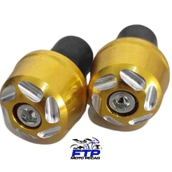 PAR PESO DE GUIDÃO UNIVERSAL DOURADO PARA MOTOCICLETA