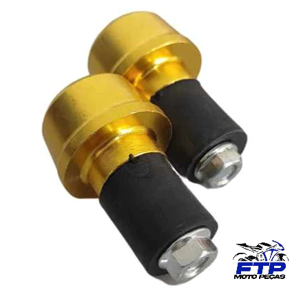 PAR PESO DE GUIDÃO UNIVERSAL DOURADO PARA MOTOCICLETA — imagem 2 de 2