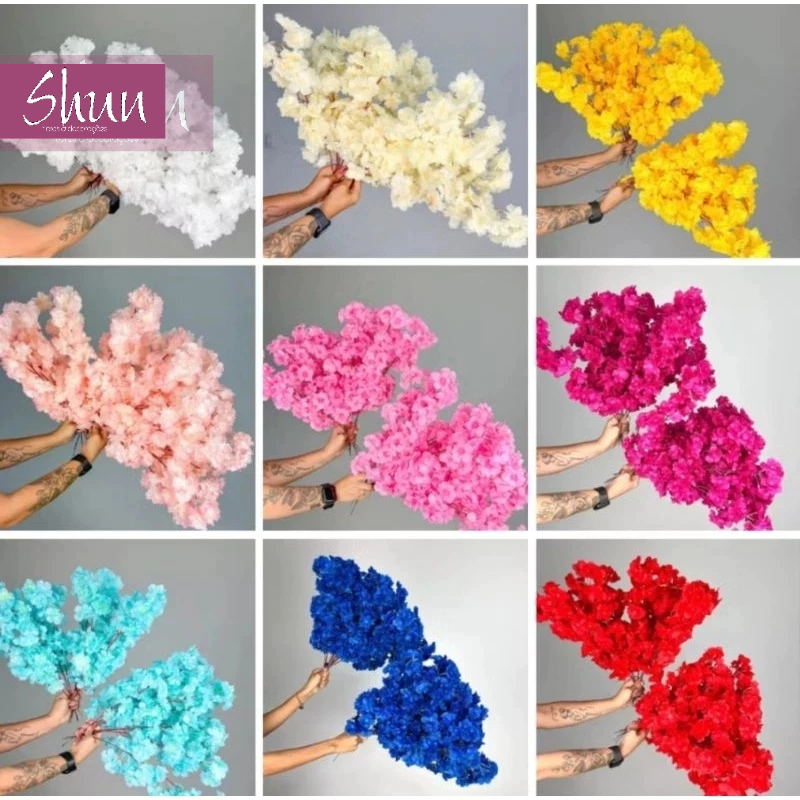 Kit de 10 a 40 Flores 45cm Flor Cerejeira artificial Decoração Casa - A-520 em Oferta na Shopee