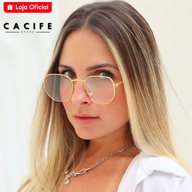 Armação Óculos de Grau Hexagonal Premium Geek Oldstyle Retrô Vintage Estiloso Clássico Unissex em Oferta na Shopee