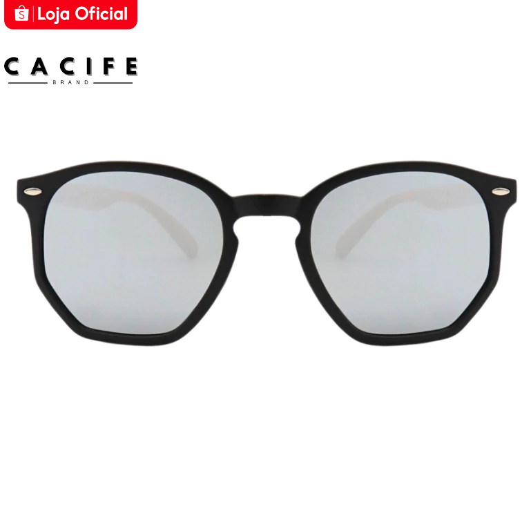 Óculos de Sol Prata Espelhado Hexagonal Hastes Madeira Premium Clássico Moderno uv400 Unissex · foto 2