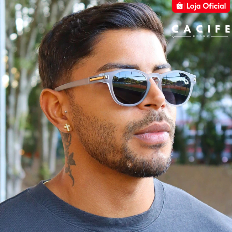 Óculos de Sol Austin Cinza Transparente Funk Esportivo uv400 Masculino Feminino Unissex em Oferta na Shopee