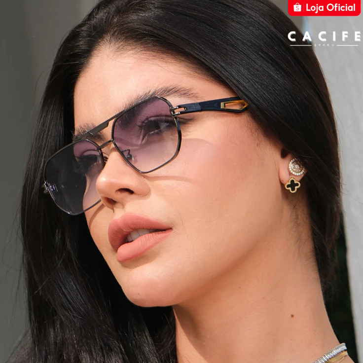 Óculos de Sol Bahamas Aviador Retangular Clássico Metal Retrô Blogueira uv400 Unissex
