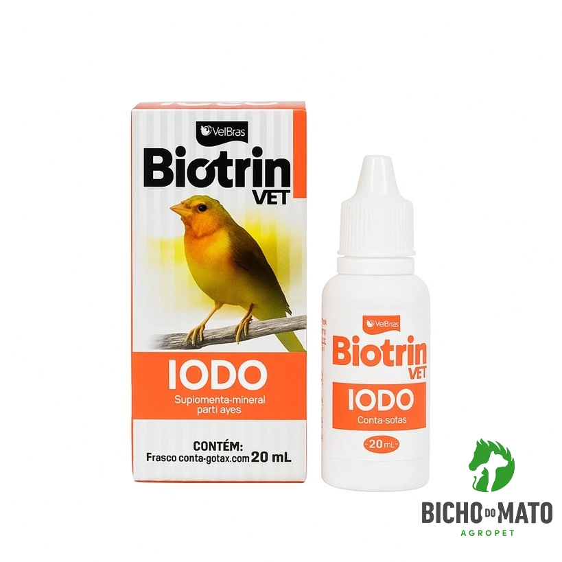 Biotrin Vet IODO 20ml Suplemento Mineral para Aves - VETBRAS