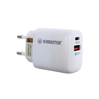 Kit Carregador Turbo 40W Kimaster T110/T110CL/T110CC – PD + QC 3.0 com Cabo Type-C ou Lightning em Oferta na Shopee