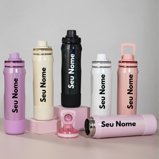 Garrafa Térmica Inox 650ml Hydra com Capa Silicone | Mantém Quente 10h e Frio 20h | Tampa Segura em Oferta na Shopee