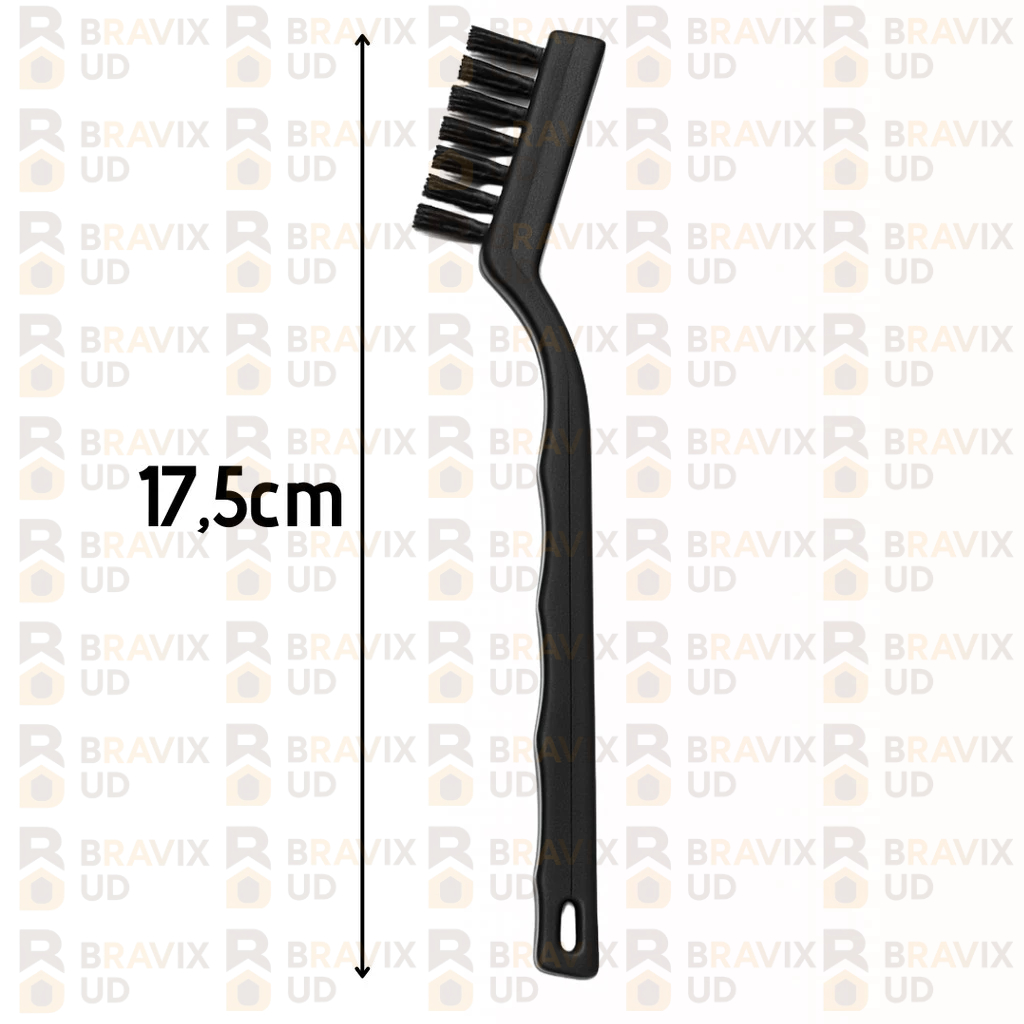 Kit Escova Multiuso Jogo 3 Peças Aço Cobre Nylon Limpa Grelha Churrasqueira Manual Conjunto Limpeza