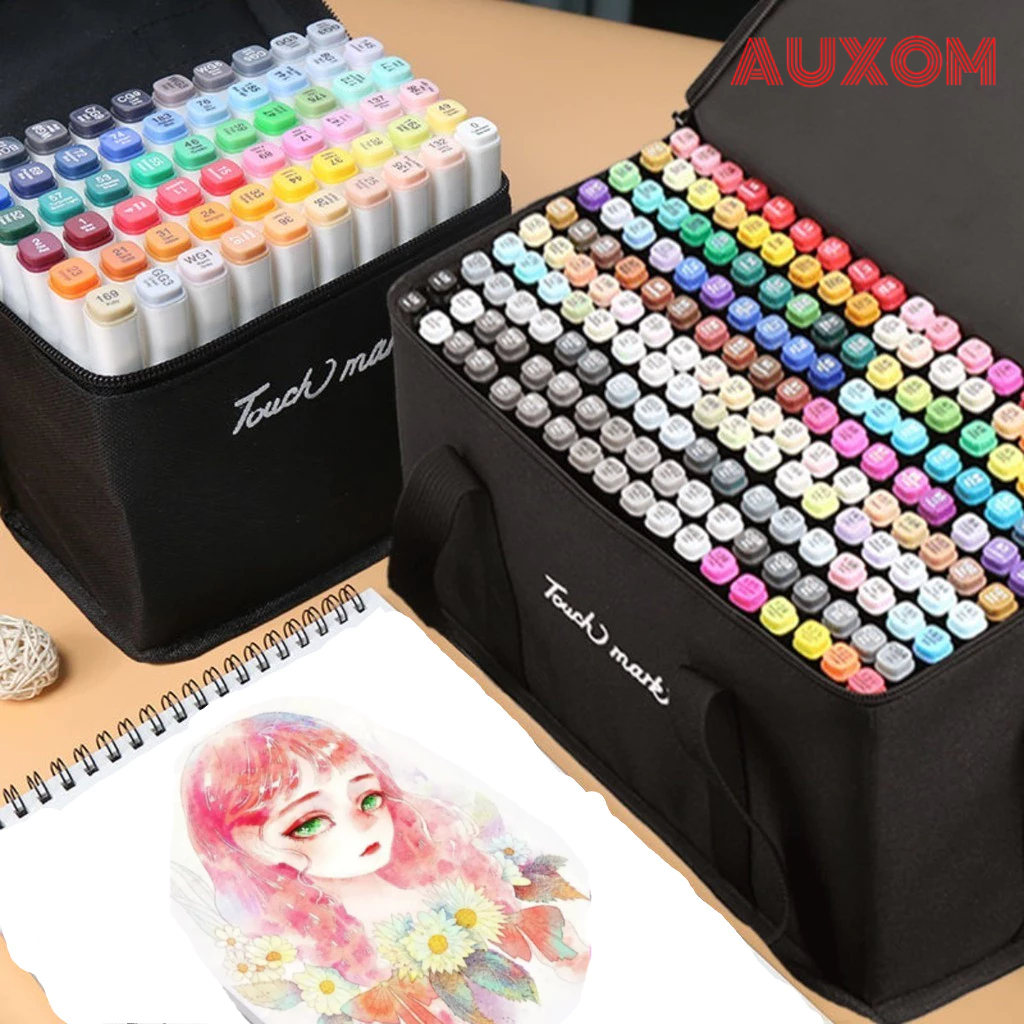 24/36/48/60/80 Cores Marcadores Caneta Marcadora de Ponta Dupla Branco em Oferta na Shopee