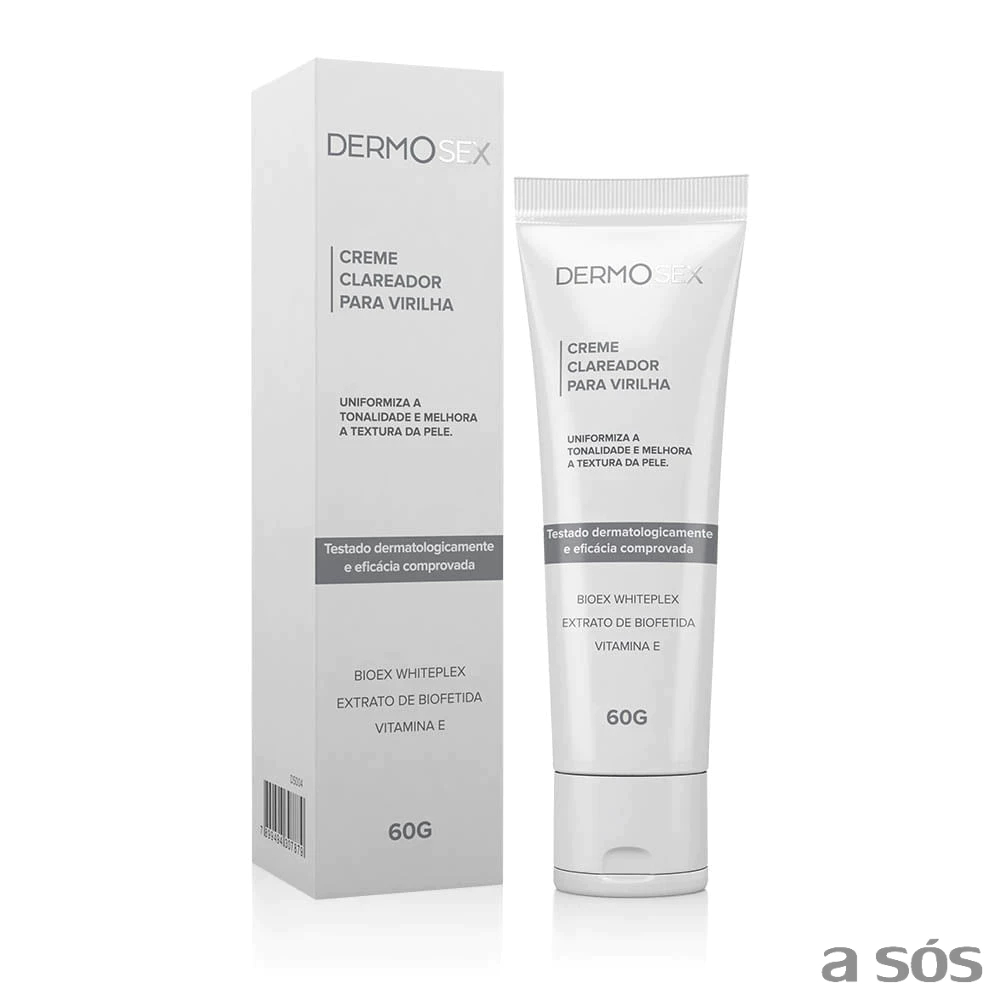 Creme Clareador para Virilha Axilas Dermosex | Uniformiza Tom da Pele, Clareia Manchas, Uso Unissex