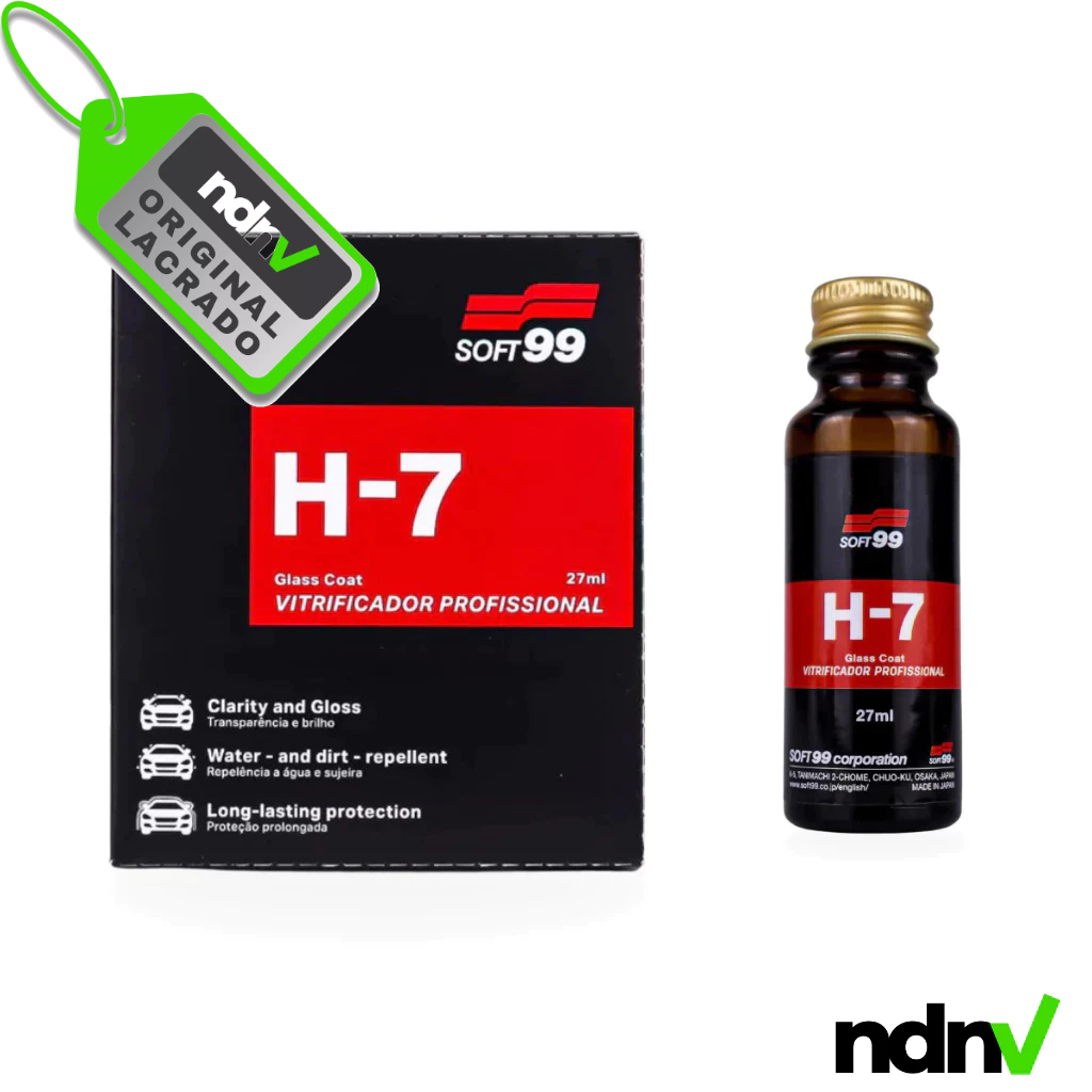 Vitrificador de Pintura Automotiva Glass Coat H7 Soft99 - 27ml - Uso Profissional