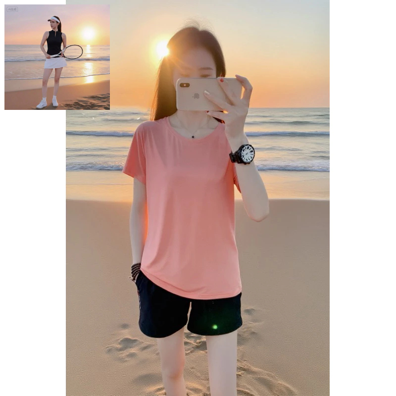 BLUSA Babylook FEMININA Poliamida Toque Gelado GOLA REDONDO Dry Fit FiT Academia CORRIDA Fitness