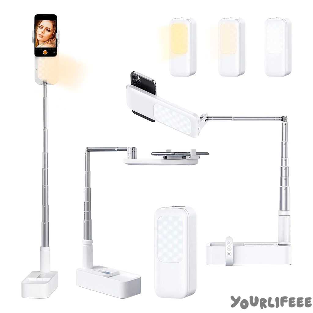Suporte Tripe com Ring Light para Celular | Live Video & Selfie Iluminado
