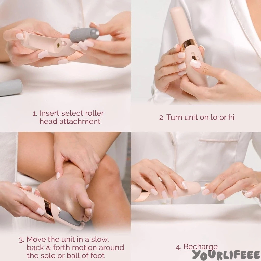 Lixador de Pé Elétrico - Esfoliador Tira Calos Pedicure Portátil