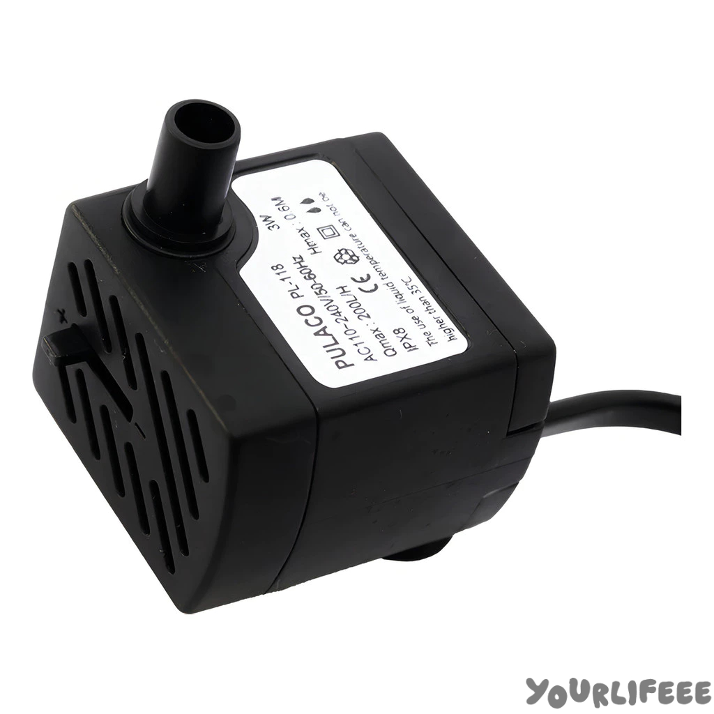 Bomba Submersa Bombinha Motor Para Aquário Fonte Água Bebedouro Pet 200l/h Bivolt Cabo 1.20 m oferta