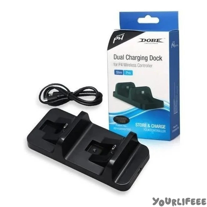Base Carregador Duplo Dock Charge Controle Ps4 Tp4-002
