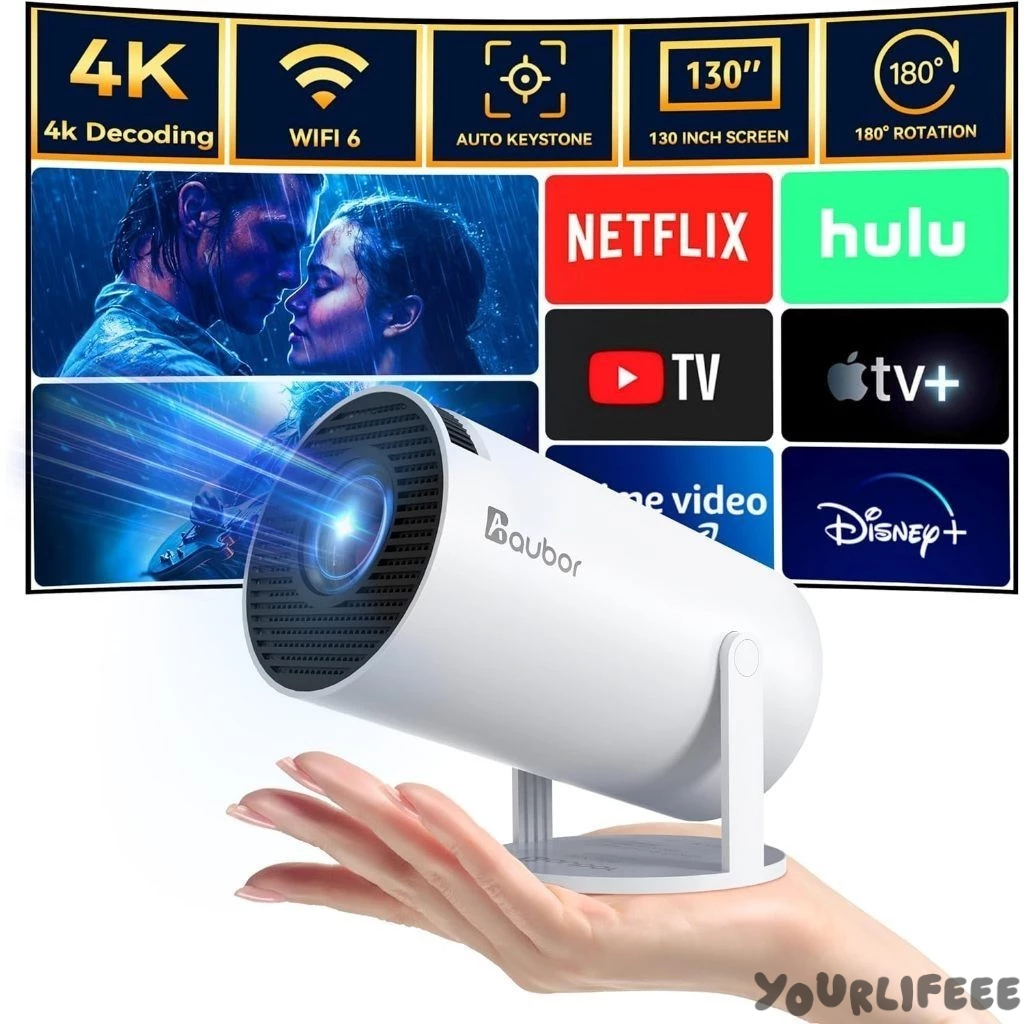 Projetor Magcubic HY300 Original Portátil Smart Android 11 4K Ultra HD HDMI Wifi Bluetooth Alto Falante Embutido
