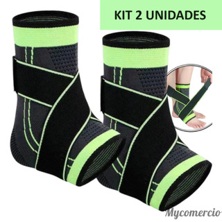 Kit 2 Tornozeleira de Compressão Ortopédica Estabilizadora Exercícios Fitness Esportes