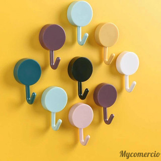 10 Pçs/Conjunto Gancho Adesivo Multicolorido/Resistente Ao Marca/Impermeável/De Parede Pa…
