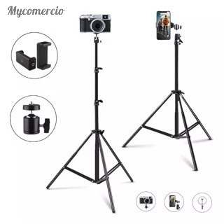 Tripé Grande 2,1m Encaixe 1/4 + Suporte Celular E Camera