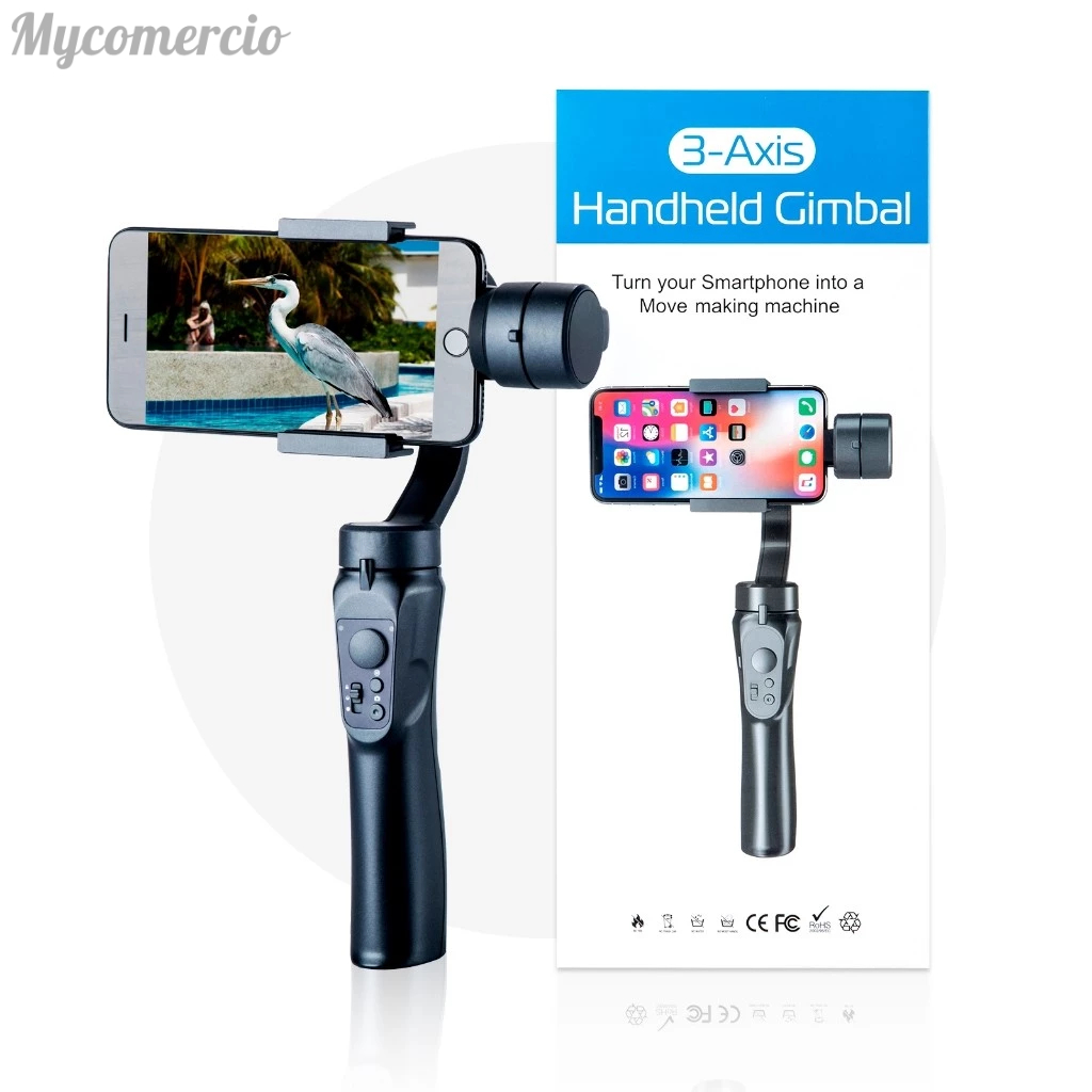 Gimbal 3 Eixos Profissional para Celular | Preto Luxo | Universal H4 | Estabilizador Vlog