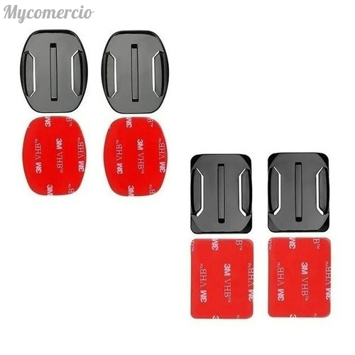 Gopro Go Pro Suportes Curvos + Planos Com Adesivos Bases 3m