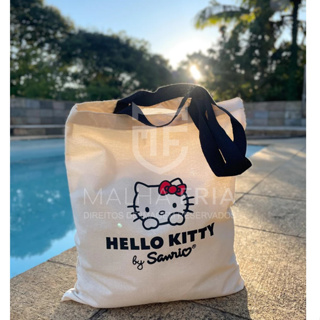 Bolsa Sacola Ecobag Algodão Cru hello kitty em Oferta na Shopee