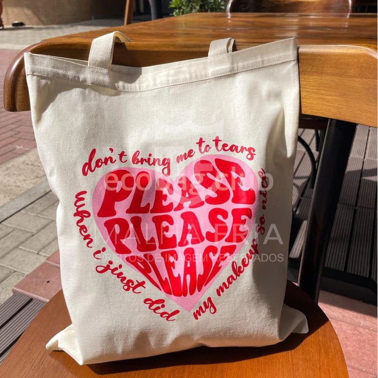 Bolsa Sacola Ecobag Please Please Sabrina Carpenter em Oferta na Shopee