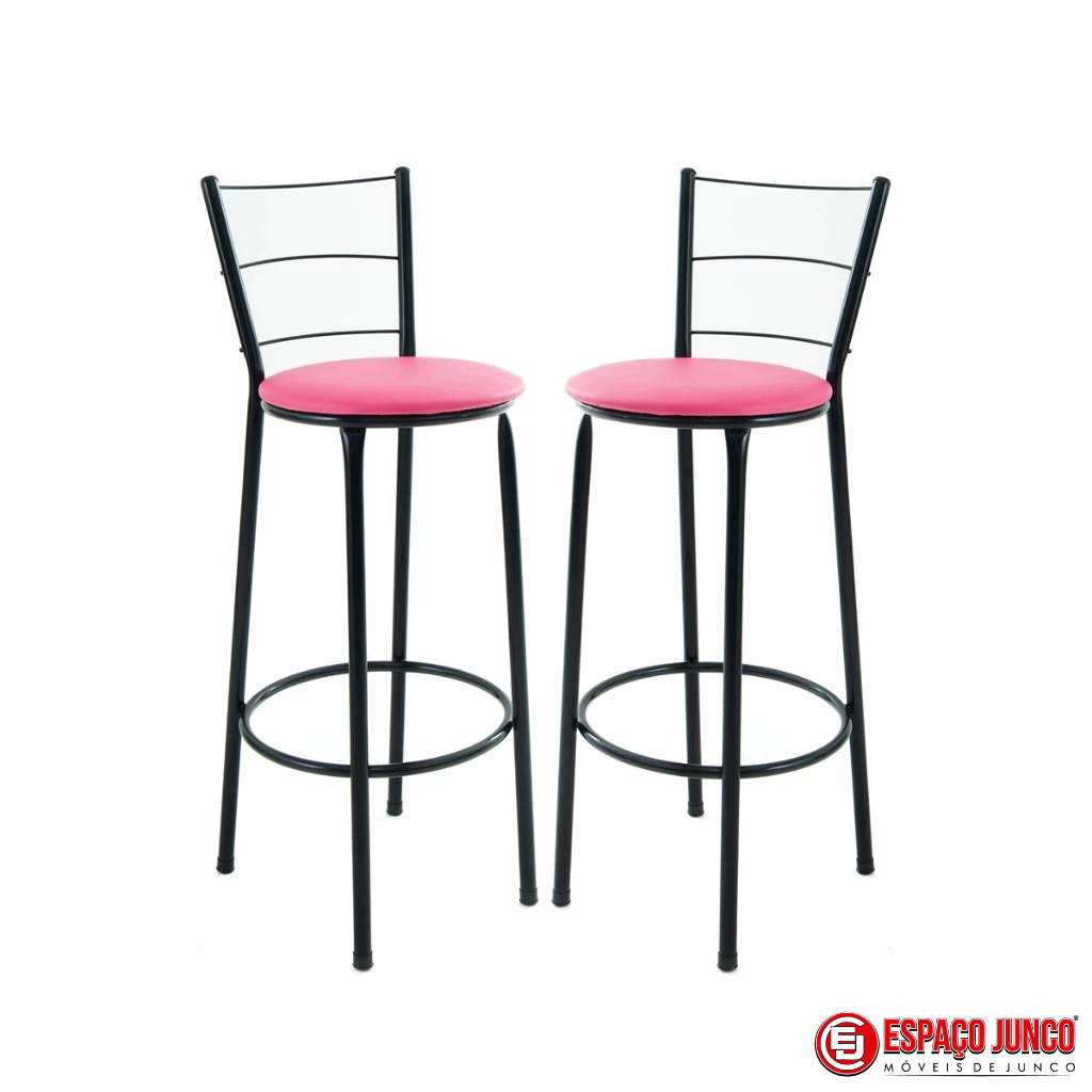 KIT 2 BANQUETAS ALTA 3 ARAME CASA MOVEIS DECORAÇÃO em Oferta na Shopee