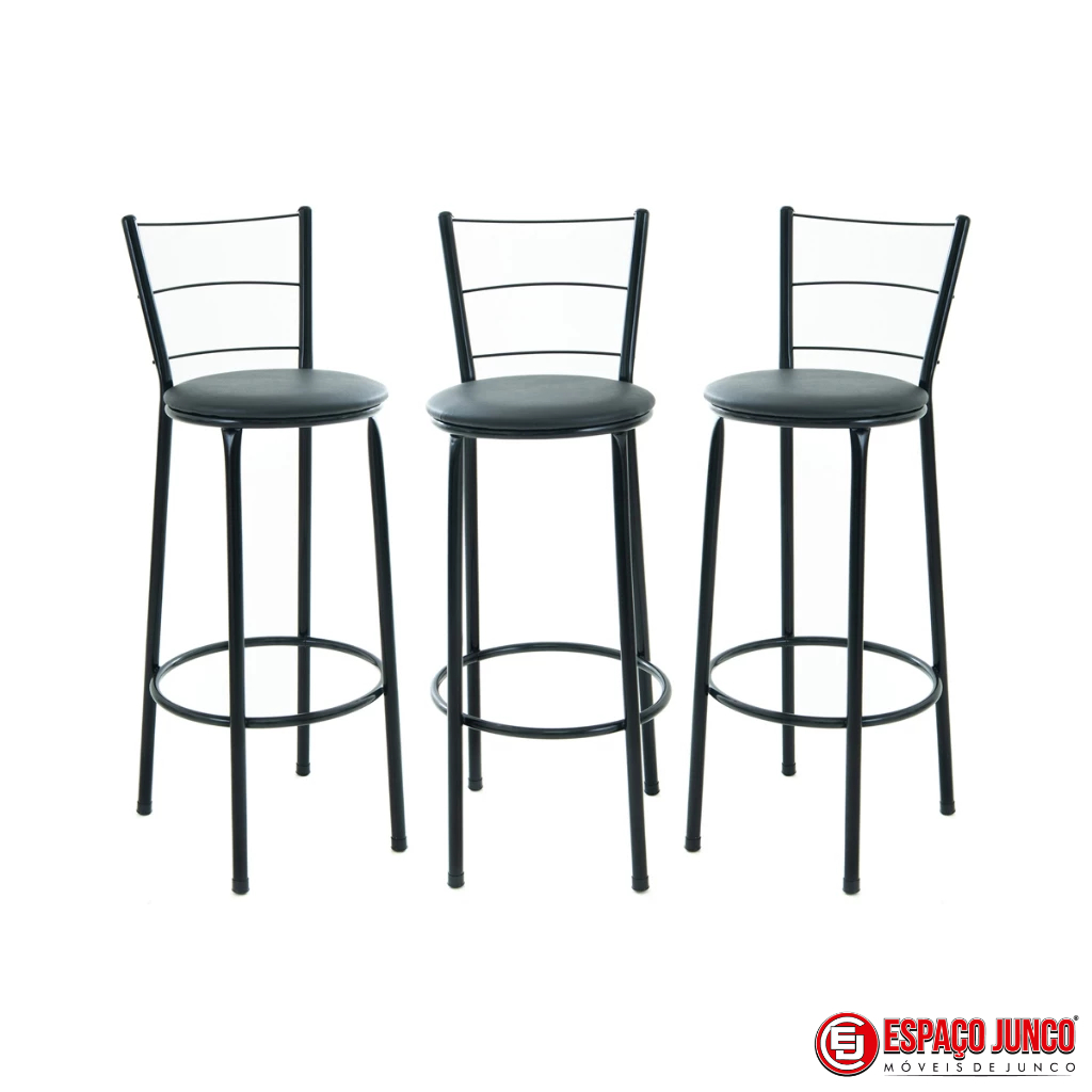 JOGO 3 BANQUETAS BANCO ALTO 3 ARAME COZINHA BARES BANCADA ALTA em Oferta na Shopee