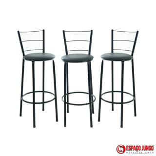 JOGO 3 BANQUETAS BANCO ALTO 3 ARAME COZINHA BARES BANCADA ALTA em Oferta na Shopee