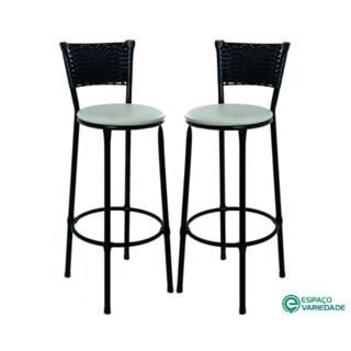 kit 2 banquetas alta Preto cozinha bancada balcão bares área gourmet em Oferta na Shopee