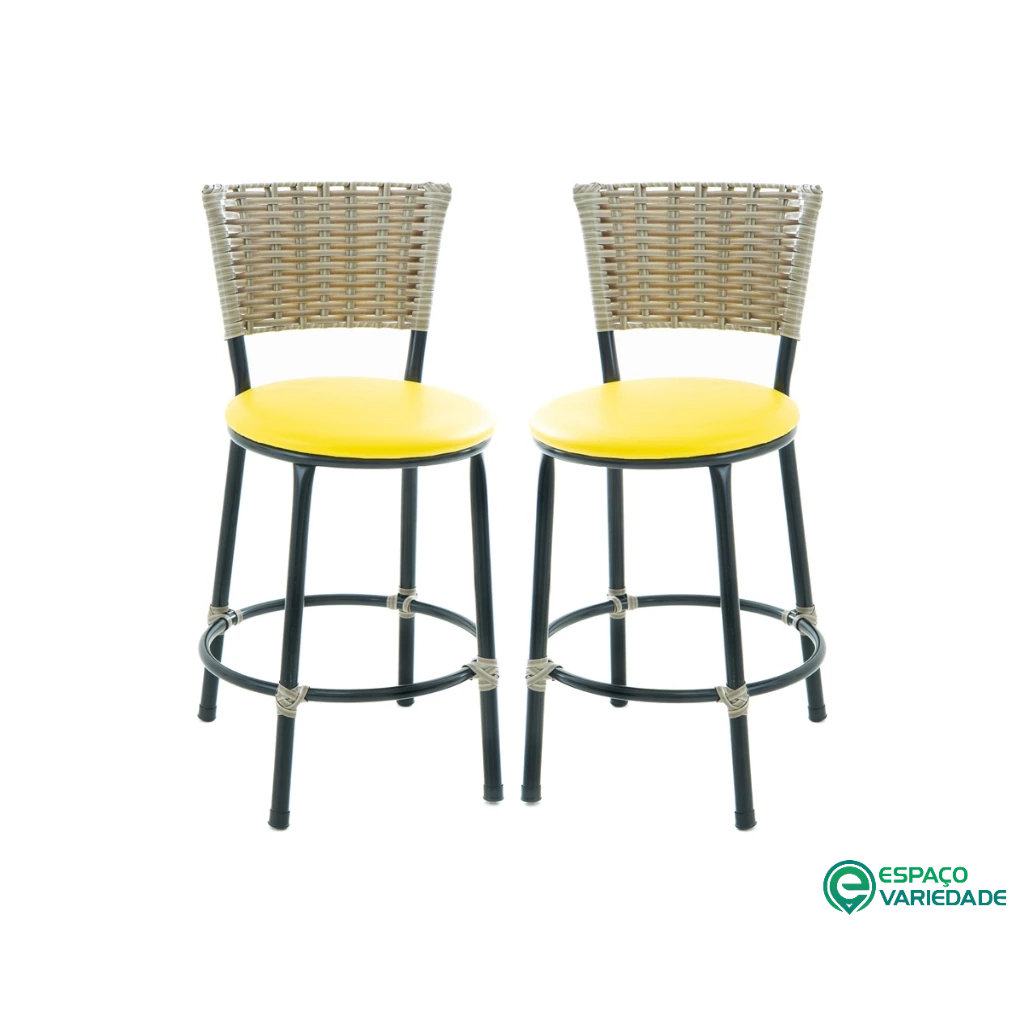 2 banquetas baixa de cozinha americana casa moveis decoração area