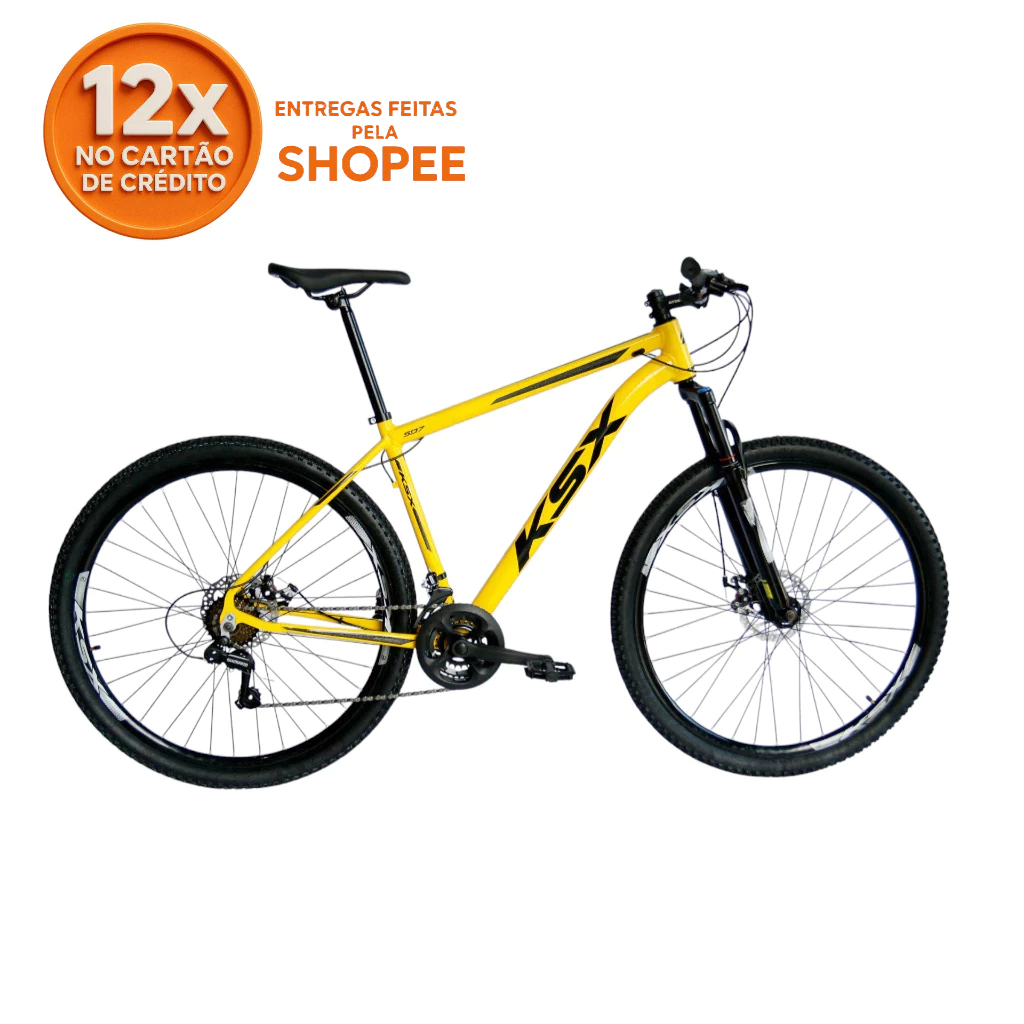 BICICLETA BIKE ARO 29 MTB ALUMÍNIO KSX 21V CAMBIO SHIMANO CABEAMENTO INTERNO UNISSEX em Oferta na Shopee