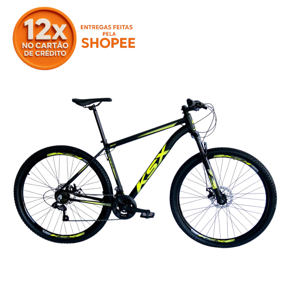 BICICLETA BIKE ARO 29 MTB ALUMÍNIO KSX SD7 21V CÂMBIO SHIMANO  CABEAMENTO INTERNO PBC UNISSEX em Oferta na Shopee