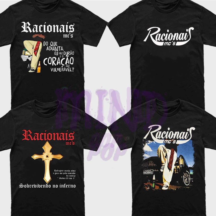 Camiseta Básica Racionais Vintage Camisa 100% Algodão Streetwear Temos Plus Size Lançamento - Envio Rápido