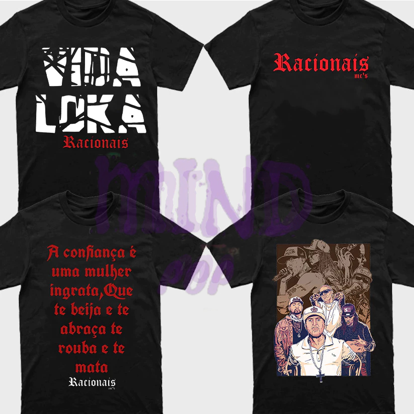 Camiseta Básica Racionais Vintage Camisa 100% Algodão Streetwear Temos Plus Size Lançamento - Envio Rápido