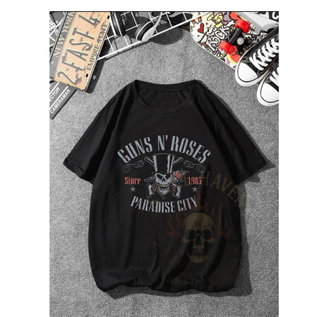 Camiseta Banda Guns N' Roses Camisa 100% Algodão Unissex Lançamento - Envio Rápido em Oferta na Shopee