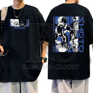 Camiseta Básica Anime My Hero Academia Todoroki Camisa 100% Algodão Streetwear Temos Plus Size Lançamento - Envio Rápido em Oferta na Shopee