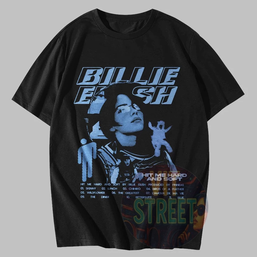 Camiseta Básica Billie Eilish Camisa Feminina 100% Algodão Unisex Streetwear Temos Plus Size Lançamento - Envio Rápido