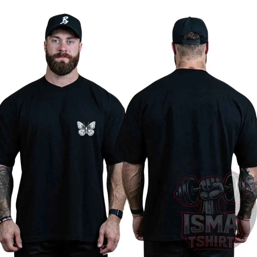 Camiseta Borboleta Branca Básica Camisa 100% Algodão Streetwear Temos Plus Size Lançamento - Envio Rápido