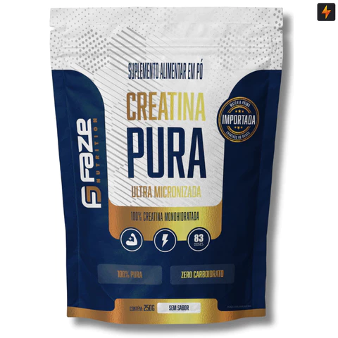 Creatina Pura Ultra micronizada 100% Monohidratada 250g Laudo Aprovado - Faze Nutrition