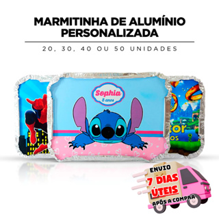 Marmitinha de Alumínio Personalizada | 20, 30, 40 ou 50 unidades | Temas Variados para Festas em Oferta na Shopee