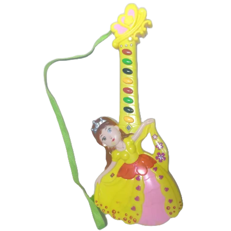 Guitarra Musical Infantil Princesa Menina Teclado Luz e Som