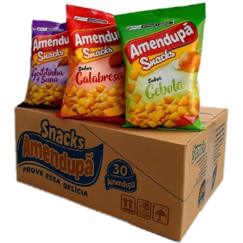 Salgadinho Amendupã 140g Caixa c/14un Salgadinhos Snacks em Oferta na Shopee