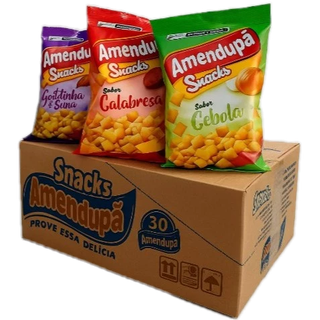 Salgadinho Amendupã 140g Caixa c/14un Salgadinhos Snacks em Oferta na Shopee