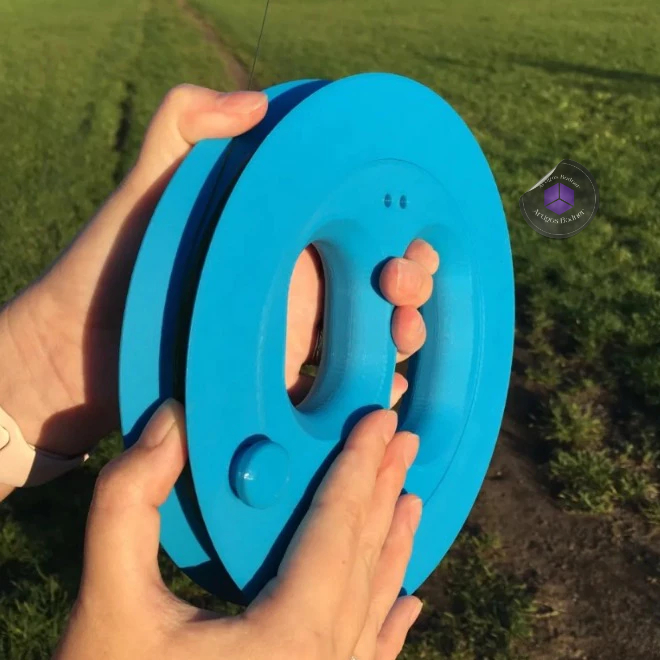 Carretilha Pipa Manivela Rápida | Carretel Plástico Resistente Ergonômico 3D Grande Não Corta mão