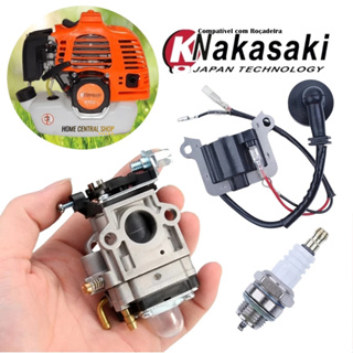Bobina De Ignição Carburador E Vela Para Roçadeira Nakasaki 63cc 65cc Pro 75cc em Oferta na Shopee