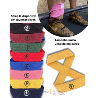 PAR Strap Oito Luva Academia Musculação Treino Pesado Strongman em Oferta na Shopee