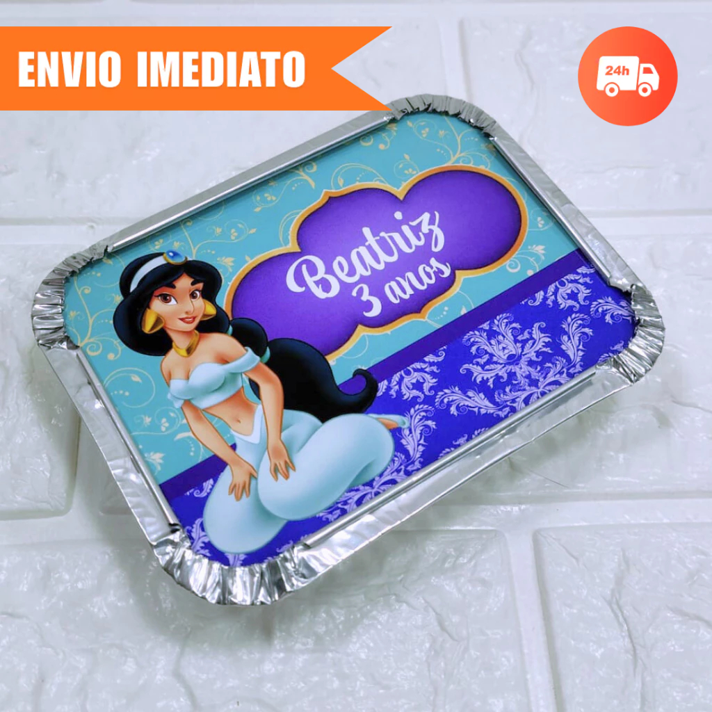 Marmitas Personalizada PRINCESA JASMINE l Marmitinha Personalizada l Lembrancinhas  l Festa Infantil